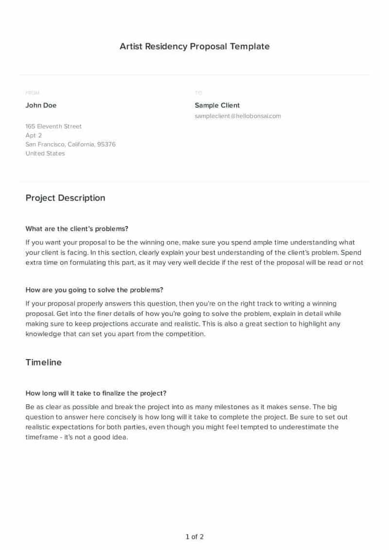 free-artist-residency-proposal-sample-pdf-bonsai